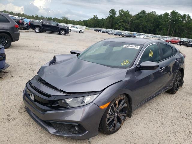 2HGFC2F80MH518946 - 2021 HONDA CIVIC SPOR GRAY photo 2