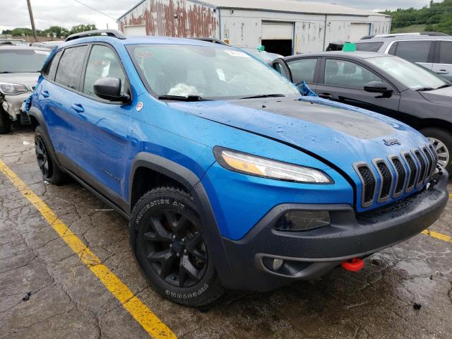 1C4PJMBS8HW620329 - 2017 JEEP CHEROKEE T BLUE photo 1