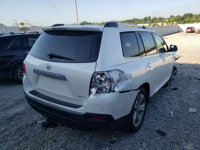 5TDDK3EH8DS213003 - 2013 TOYOTA HIGHLANDER WHITE photo 4