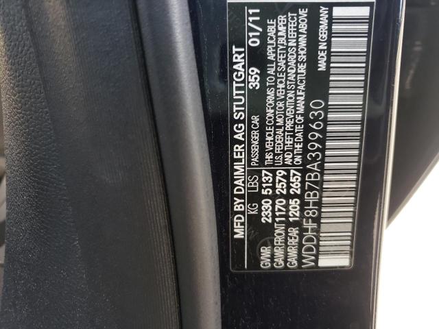 WDDHF8HB7BA399630 - 2011 MERCEDES-BENZ E 350 4MAT BLUE photo 10