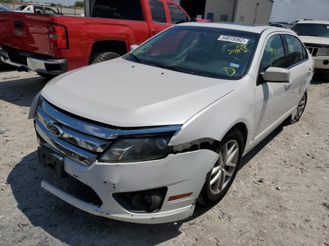 3FAHP0JG2BR200932 - 2011 FORD FUSION SEL WHITE photo 2