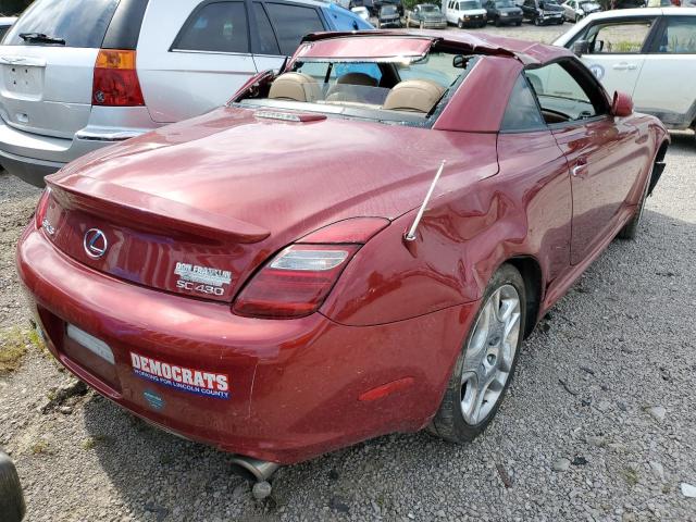 JTHFN45Y779010160 - 2007 LEXUS SC 430 RED photo 4