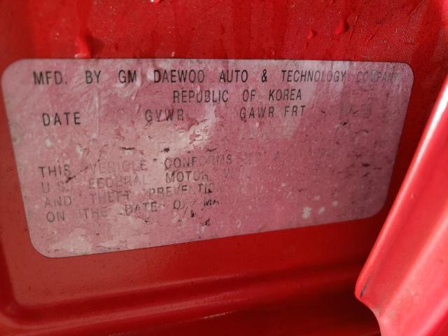 KL1TD66666B541784 - 2006 CHEVROLET AVEO BASE RED photo 10