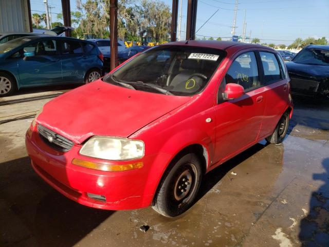 KL1TD66666B541784 - 2006 CHEVROLET AVEO BASE RED photo 2