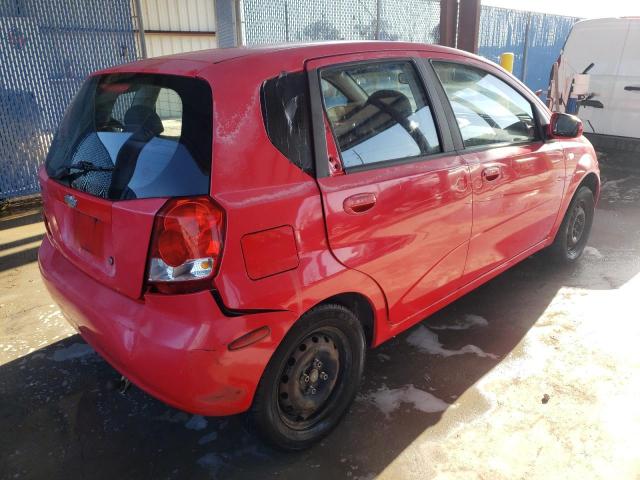 KL1TD66666B541784 - 2006 CHEVROLET AVEO BASE RED photo 4