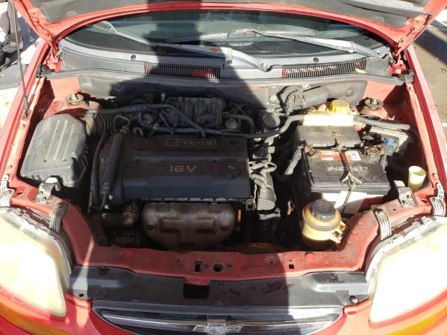 KL1TD66666B541784 - 2006 CHEVROLET AVEO BASE RED photo 7