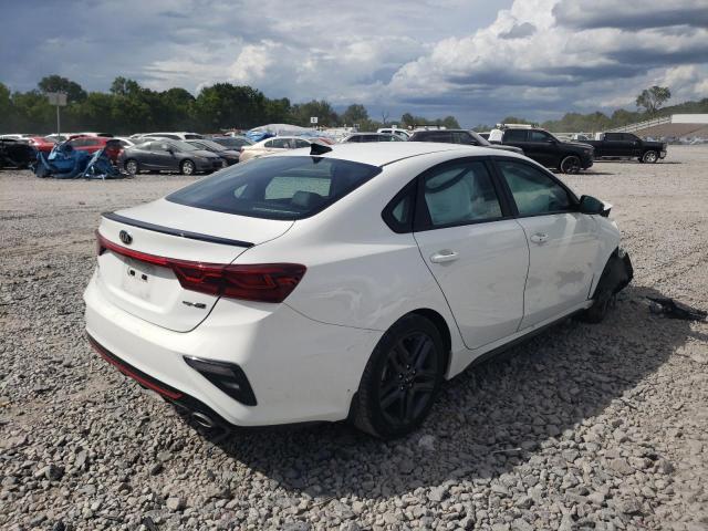 3KPF34AD5ME341580 - 2021 KIA FORTE GT L WHITE photo 4