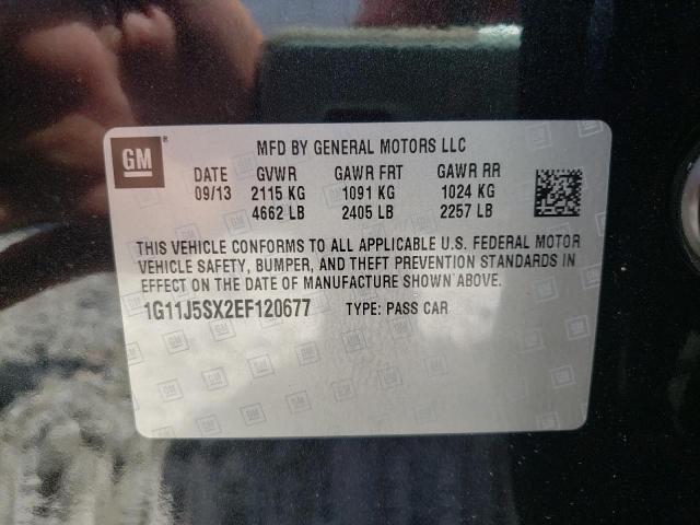 1G11J5SX2EF120677 - 2014 CHEVROLET MALIBU LTZ 黑色 照片 10