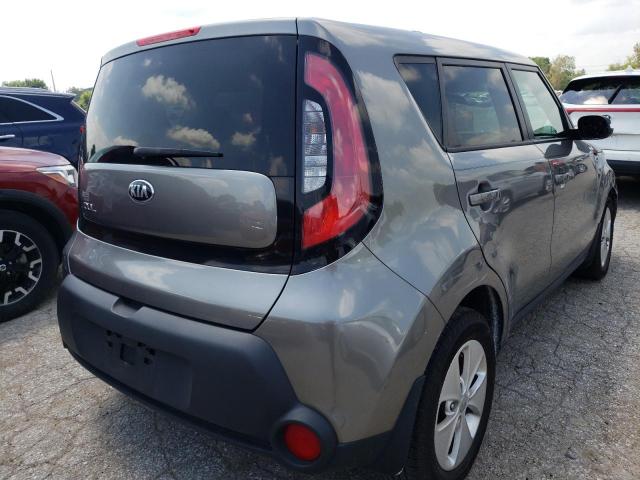 KNDJN2A23F7182262 - 2015 KIA SOUL GRAY photo 4