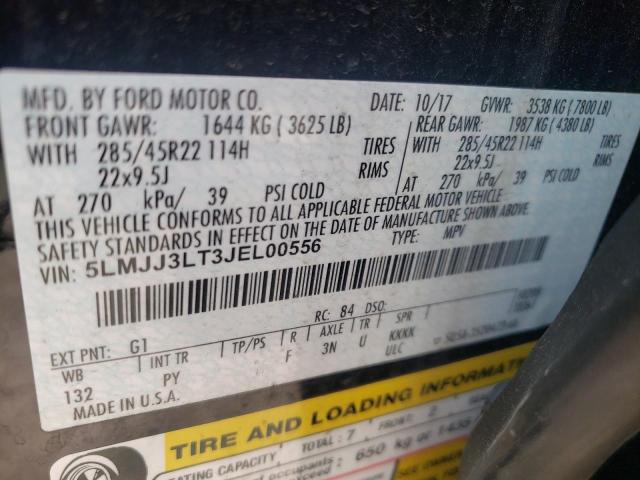 5LMJJ3LT3JEL00556 - 2018 LINCOLN NAVIGATOR 黑色 照片 10