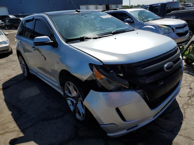 2FMDK4AK6DBC56632 - 2013 FORD EDGE SPORT SILVER photo 1