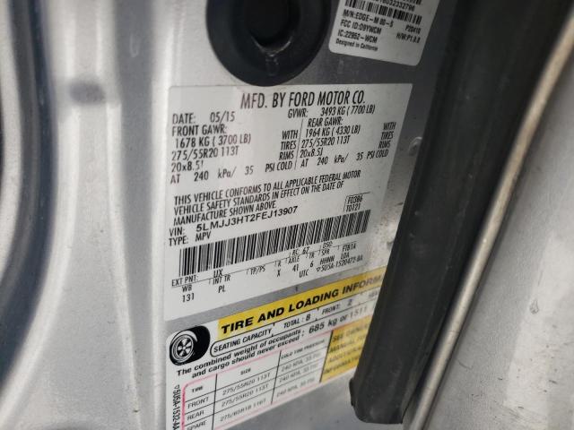 5LMJJ3HT2FEJ13907 - 2015 LINCOLN NAVIGATOR 银色 照片 10