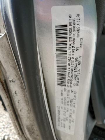 1J4AA2D11BL619444 - 2011 JEEP WRANGLER S SILVER photo 10