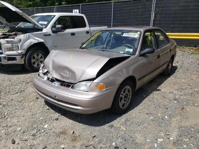 1Y1SK52842Z408935 - 2002 CHEVROLET GEO PRIZM ბეჟი ფოტო 2