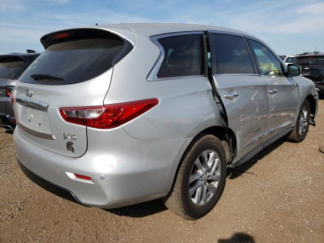 5N1AL0MM3DC325721 - 2013 INFINITI JX35 SILVER photo 4