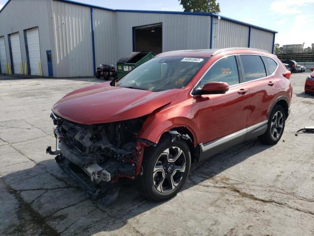 2HKRW2H93HH677062 - 2017 HONDA CR-V TOURI RED photo 2