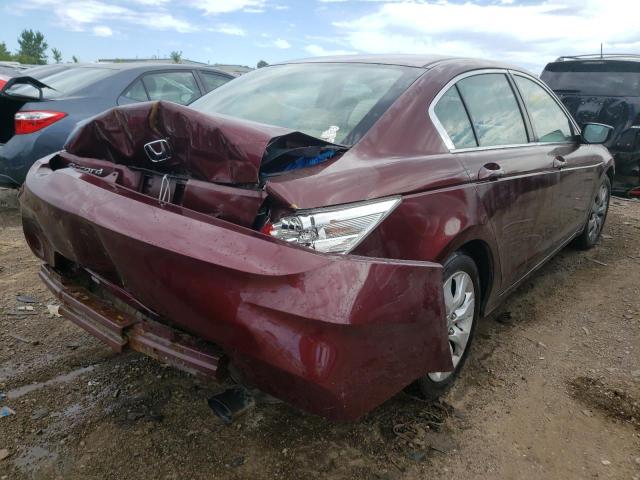 1HGCP2F71AA034535 - 2010 HONDA ACCORD EX BURGUNDY photo 4