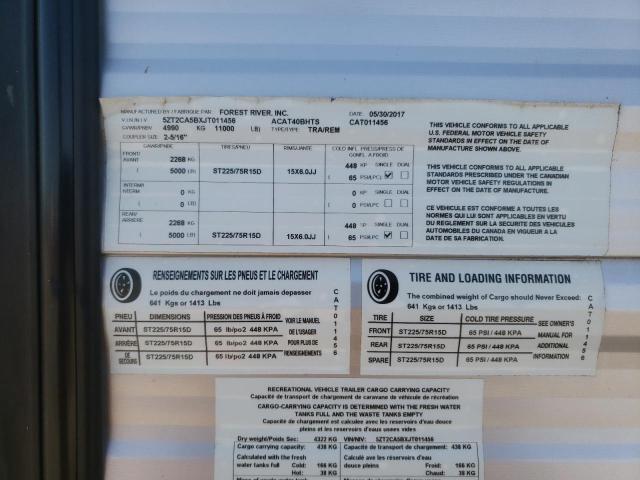 5ZT2CA5BXJT011456 - 2018 FORS TRAILER 灰色 照片 10