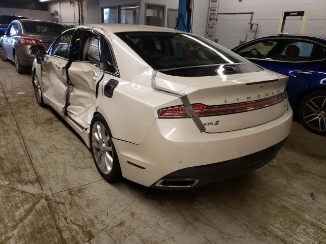 3LN6L2LU1GR616615 - 2016 LINCOLN MKZ HYBRID WHITE photo 3