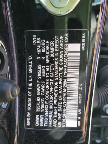 SHHFK7H92HU412884 - 2017 HONDA CIVIC SPOR BLACK photo 10