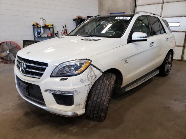 4JGDA7EB2DA218244 - 2013 MERCEDES-BENZ ML 63 AMG WHITE photo 2