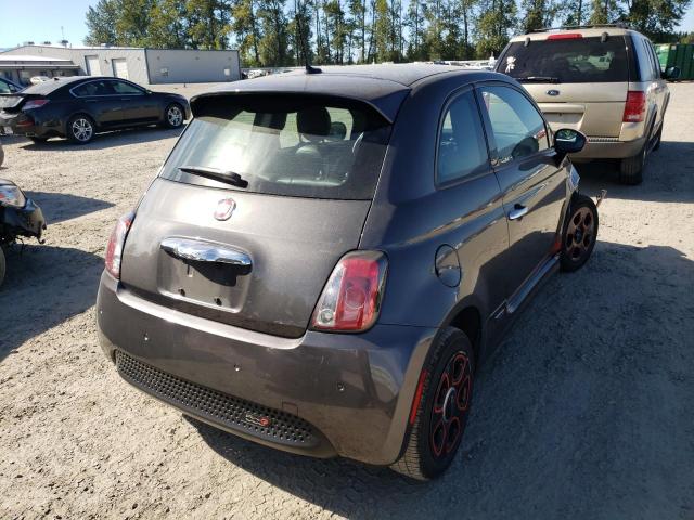 3C3CFFGE1ET175985 - 2014 FIAT 500 ELECTR GRAY photo 4