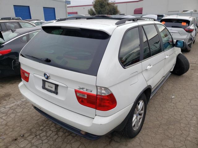 5UXFA13524LU45136 - 2004 BMW X5 3.0I WHITE photo 4