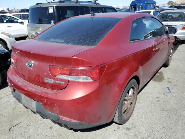 KNAFU6A29A5201351 - 2010 KIA FORTE KOUP RED photo 4