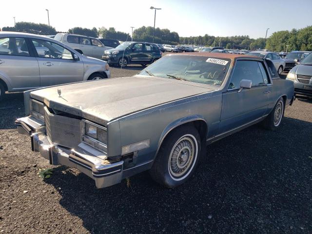 1G6EL5784FE666346 - 1985 CADILLAC ELDORADO BLUE photo 2