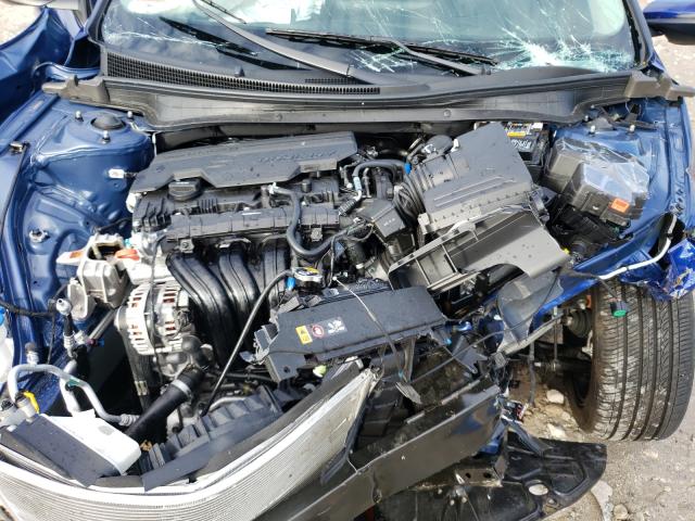 5NPLP4AG6MH024999 - 2021 HYUNDAI ELANTRA LI BLUE photo 7