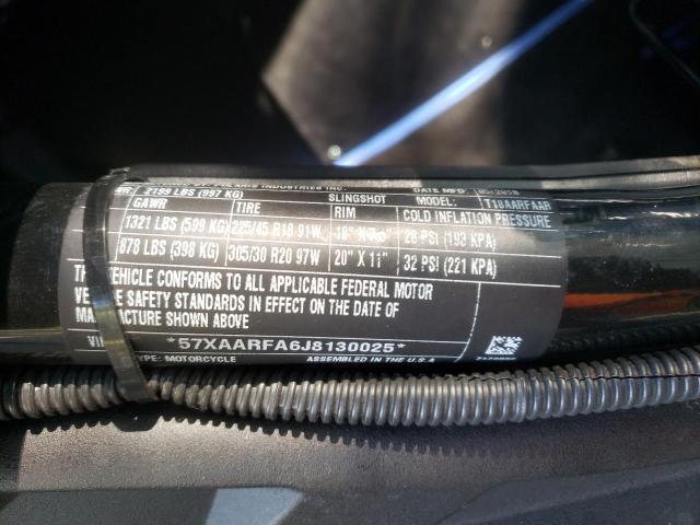 57XAARFA6J8130025 - 2018 POLARIS SLINGSHOT BLUE photo 10