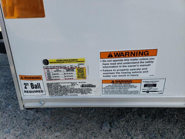 7KA1E1213MP000824 - 2021 WELLS CARGO ENCLSDTRLR თეთრი ფოტო 8