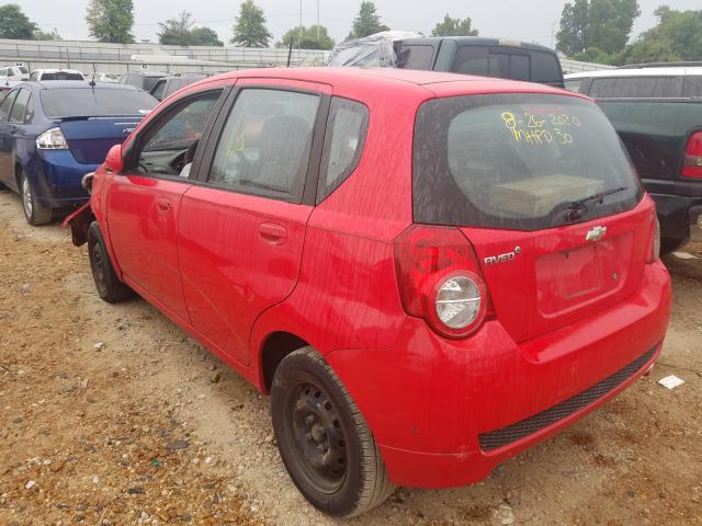 KL1TD66E49B627235 - 2009 CHEVROLET AVEO LS 红色 照片 3
