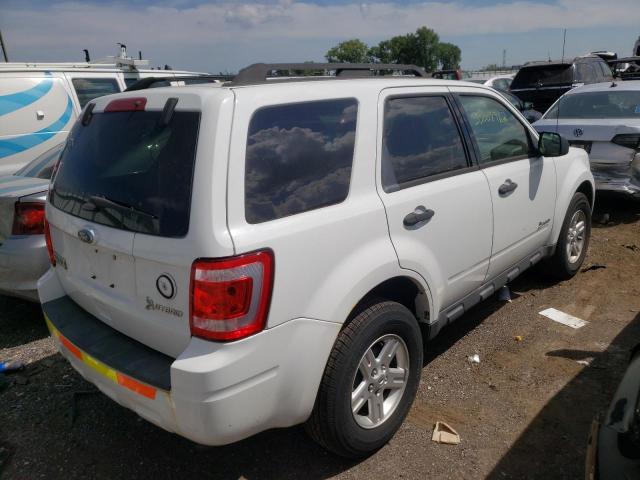 1FMCU5K32BKA94214 - 2011 FORD ESCAPE HYB WHITE photo 4