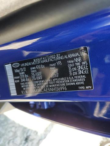 5NMJBCAE5NH136996 - 2022 HYUNDAI TUCSON SEL BLUE photo 10