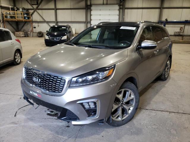 5XYPKDA5XKG547915 - 2019 KIA SORENTO SX GRAY photo 2