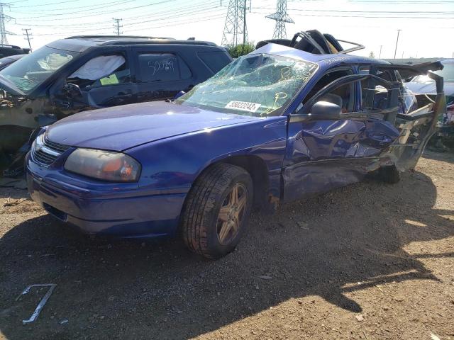 2G1WF52E959324939 - 2005 CHEVROLET IMPALA BLUE photo 2