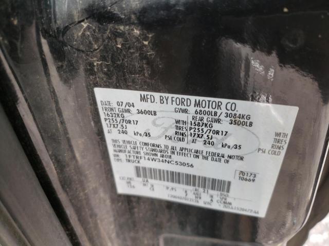 1FTRF14W34NC53056 - 2004 FORD F150 BLACK photo 10