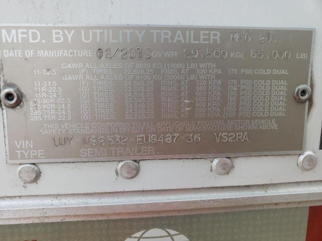 1UYVS2532EU848736 - 2014 UTILITY TRAILER WHITE photo 10