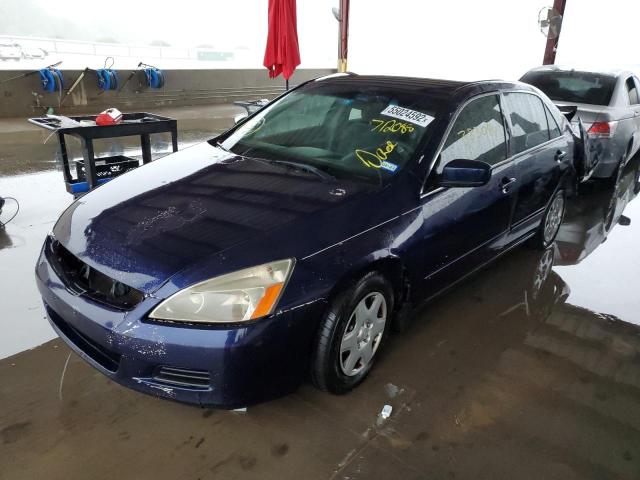 3HGCM56466G712088 - 2006 HONDA ACCORD LX BLUE photo 2