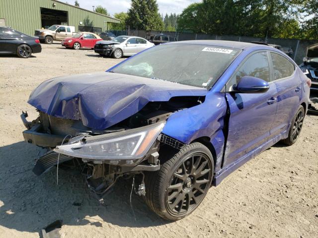 KMHD04LB5KU811385 - 2019 HYUNDAI ELANTRA SP BLUE photo 2