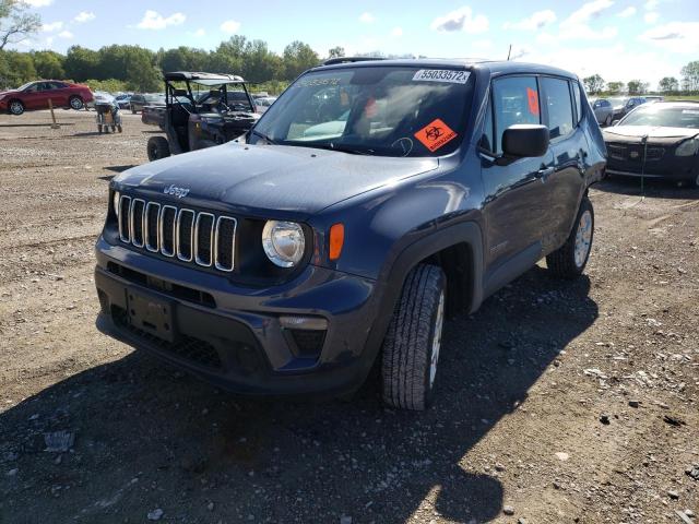 ZACNJBAB5LPL71391 - 2020 JEEP RENEGADE S BLUE photo 2