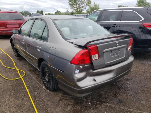 2HGES16815H023164 - 2005 HONDA CIVIC EX GRAY photo 3