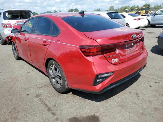 3KPF24AD8LE262342 - 2020 KIA FORTE FE RED photo 3