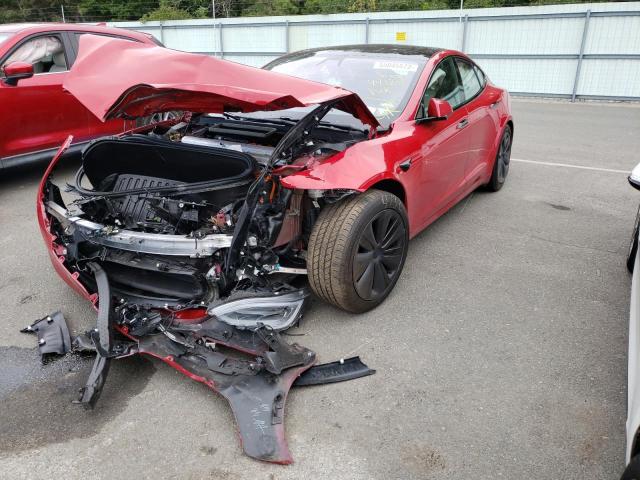 5YJSA1E50MF443238 - 2021 TESLA MODEL S Qırmızı foto 2