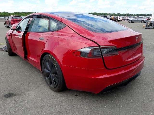 5YJSA1E50MF443238 - 2021 TESLA MODEL S RED photo 3