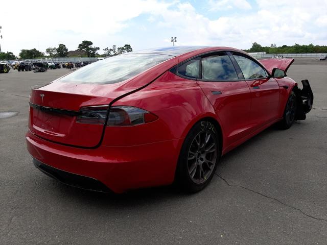 5YJSA1E50MF443238 - 2021 TESLA MODEL S Qırmızı foto 4
