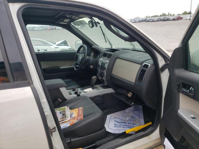 4M2CU87G29KJ01216 - 2009 MERCURY MARINER PR WHITE photo 5