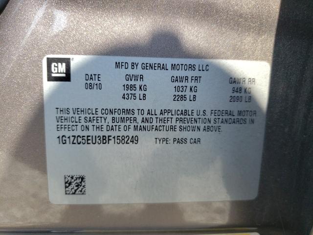 1G1ZC5EU3BF158249 - 2011 CHEVROLET MALIBU 1LT 米色 照片 10