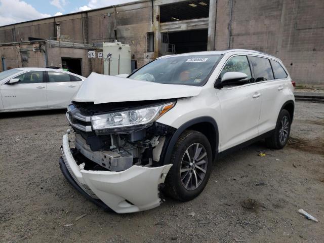 5TDKZRFH2KS557492 - 2019 TOYOTA HIGHLANDER WHITE photo 2